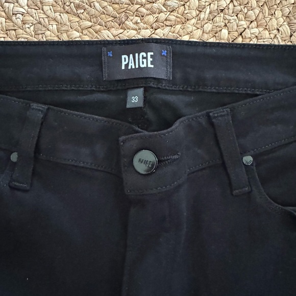 Paige NWT Verdugo Skinny Black Jean Size 33 - Picture 4 of 6